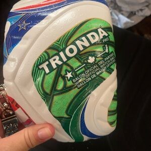 TRIONDA Pro Multicolor Soccer Ball - White, Green, Blue & Red Panels